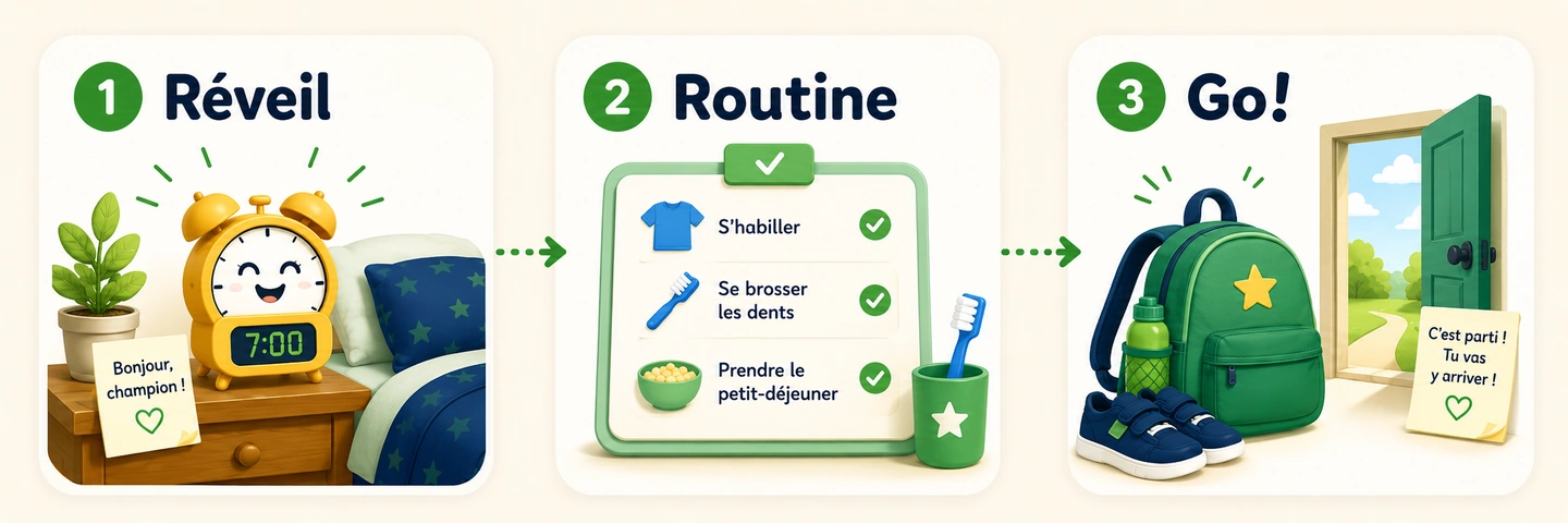 Séquence TacTacGo : Réveil, Routine, Go !