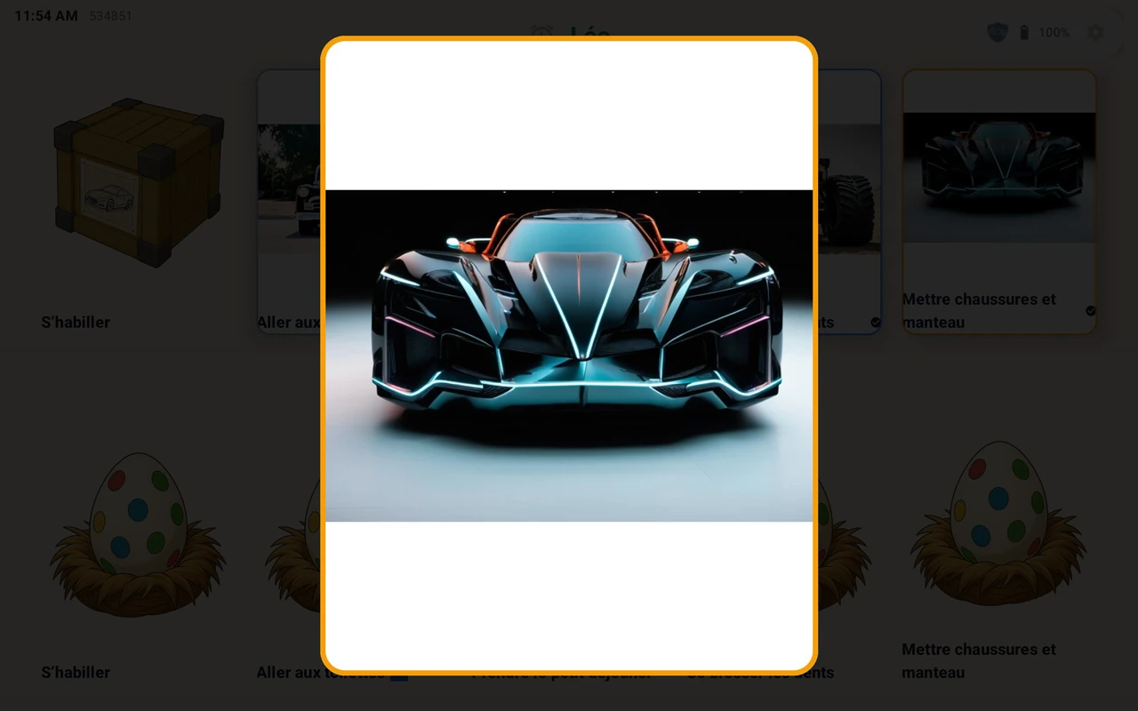 Révélation TacTacGo de Léo avec une voiture à collectionner